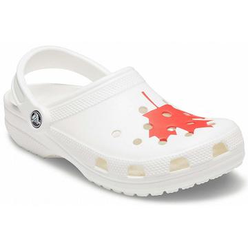 Crocs Klassiska Canadian Flag Clogs Dam Vita | Sverige 0101VRWD